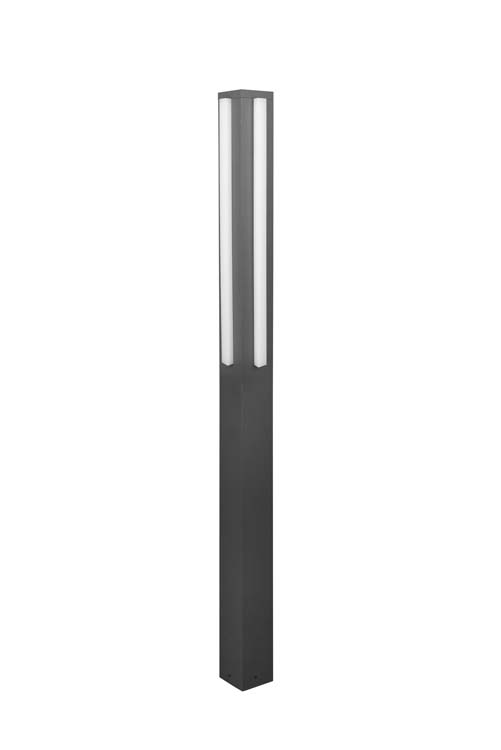 Buitenverlichting LED paal antraciet H150cm 20W 2000LM IP54