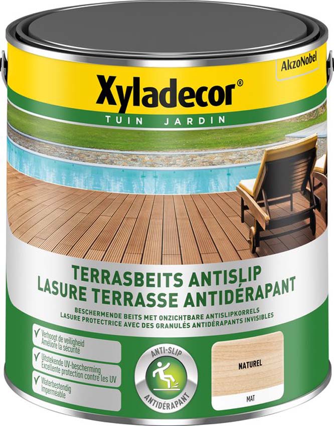 Lasure pour terrasse Xyladecor naturel 2,5L antidérapant