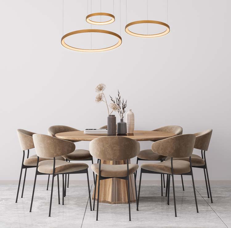Lucide Premium Vidal - Hanglamp - Ø 78 cm - LED Dimb. - 1x120W 2700K - Mat Goud / Messing