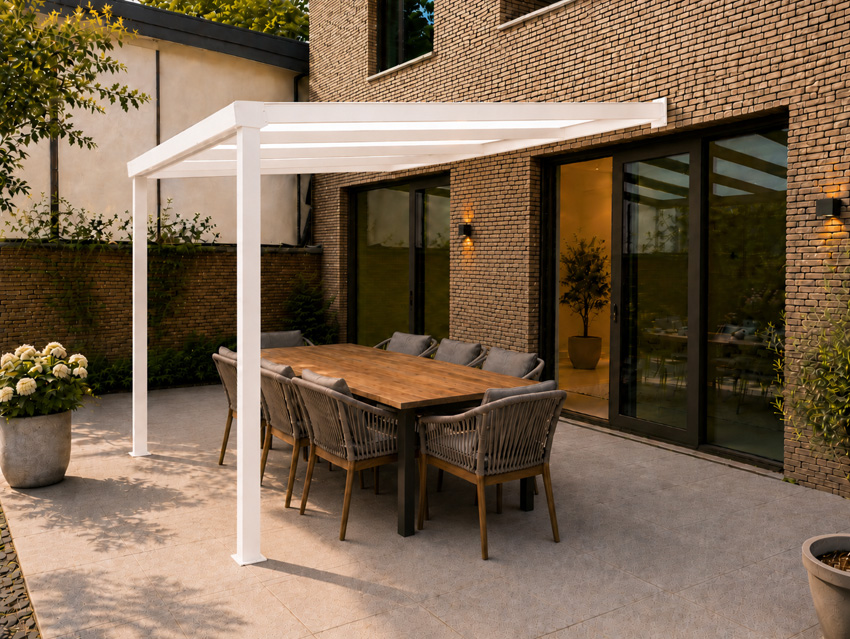 Terrasoverkapping Shadow wit 4x3m