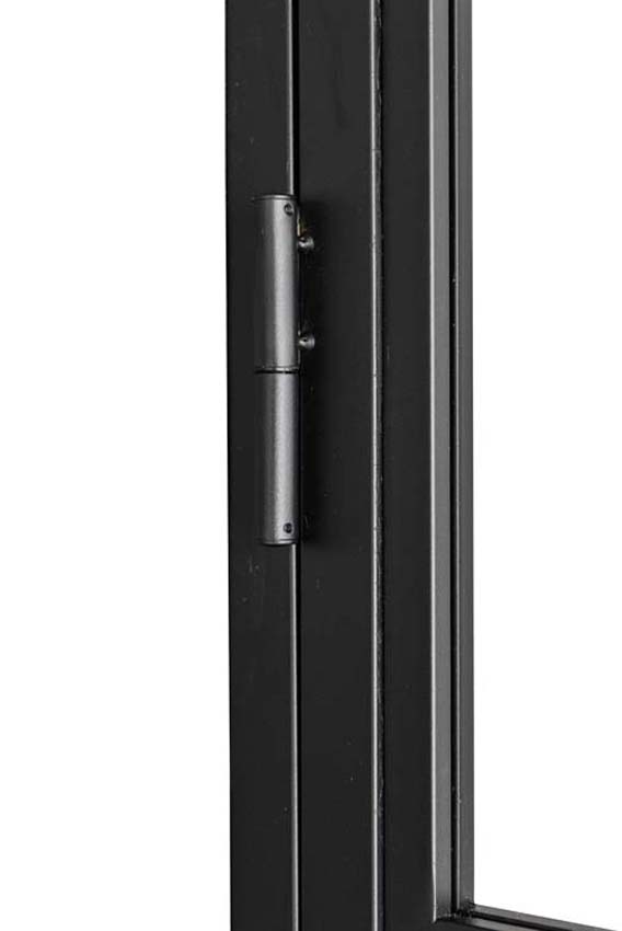 Porte intérieure simple en acier Tara noir 4V poussant à gauche sur mesure