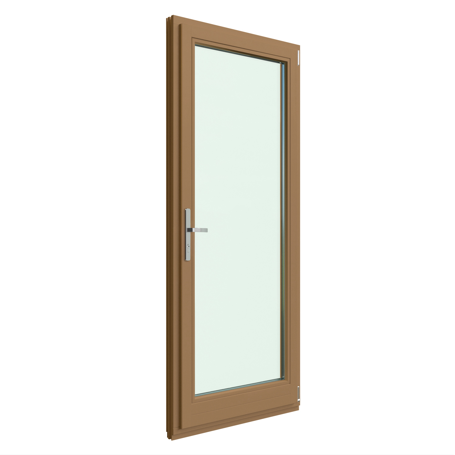 Porte-fenêtre à 1 vantail Vardelux bois Meranti 68mm naturel L800xH2150mm ouvrant à droite