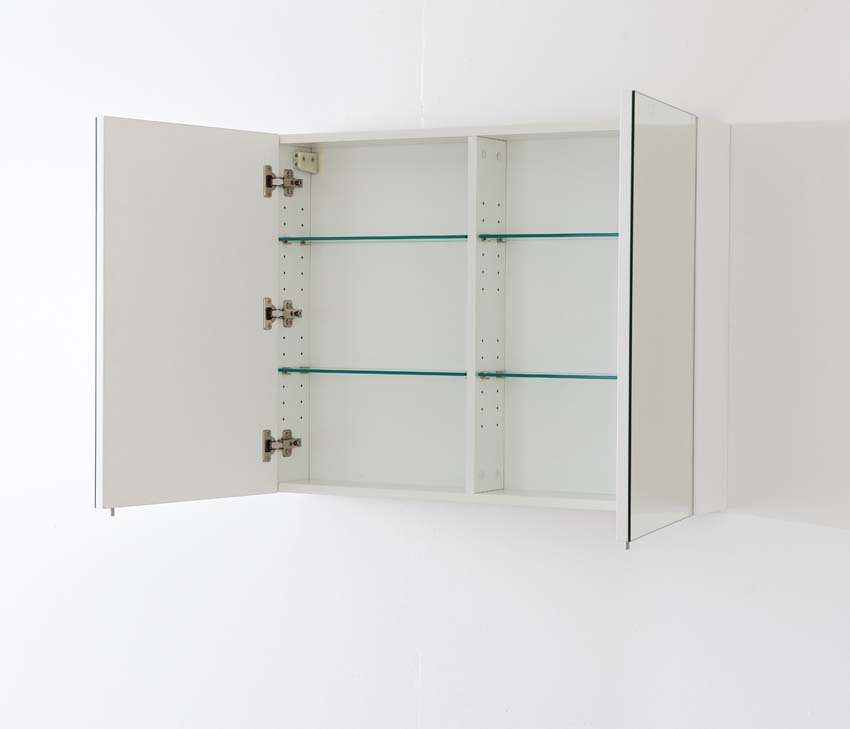 Armoire de toilette Tibo/Tony blanc mat 90x70cm