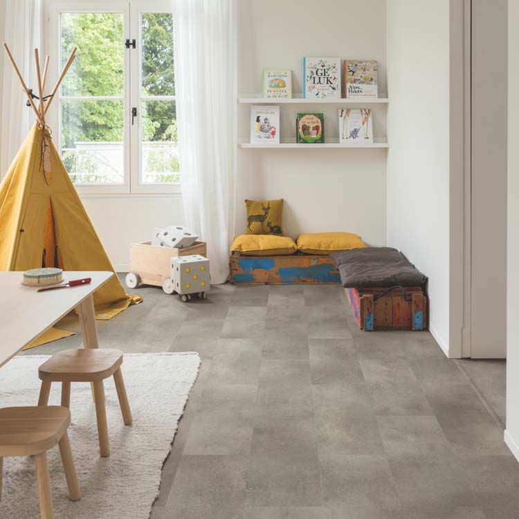 Vinyl Quick-step alpha vinyl tiles 4mm betonrots