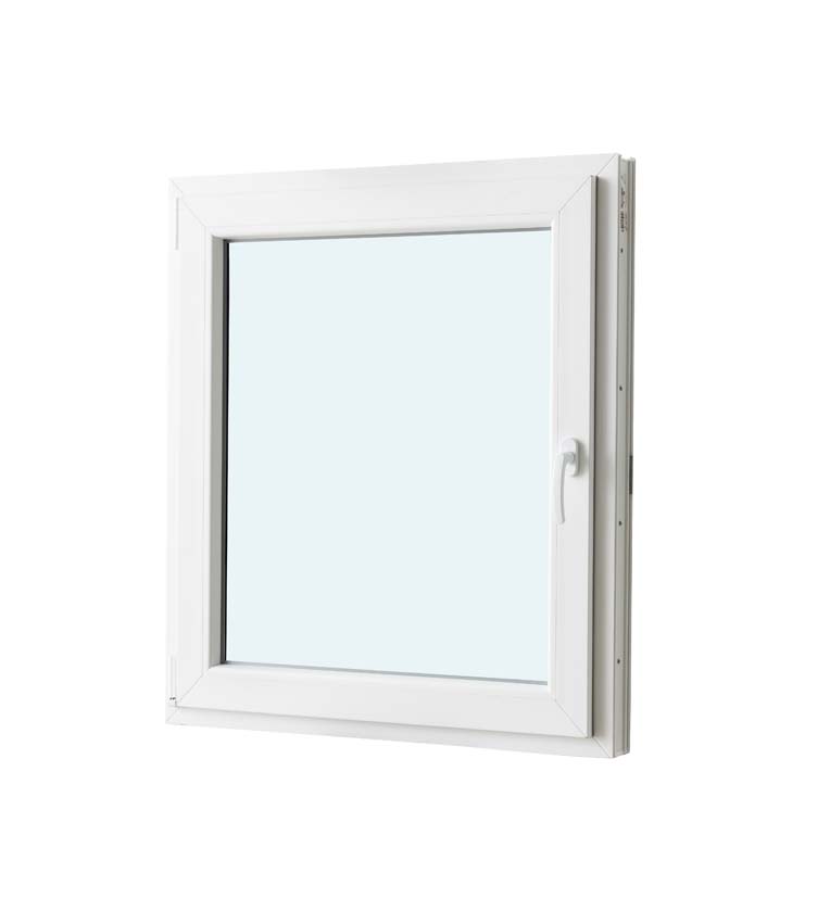 1-VL draaikiepraam pvc wit budget B900XH1000 mm links 1-VL draaikiepraam pvc wit budget B900XH1000 mm links
