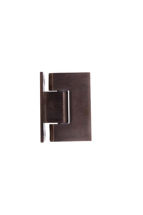 Glazen deur enkel 8mm sky grey+scharnieren bronze-maatwerk