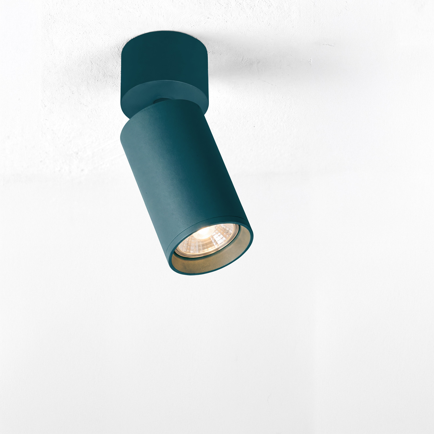 Spot en saillie - bleu pétrole - Ø5,2xH12,5cm - GU10 - 1 source lumineuse - 2700K - LED incluse
