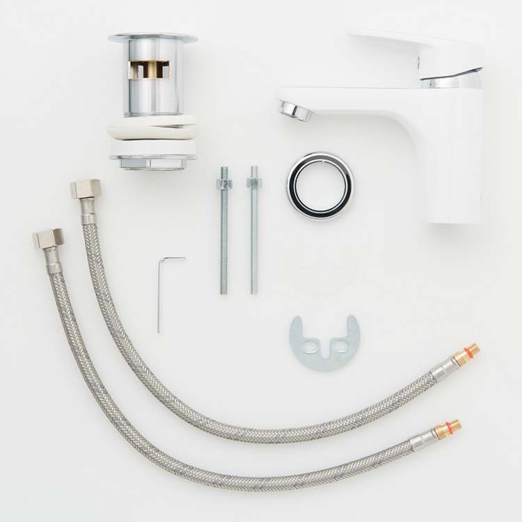 Robinet de lavabo Flora blanc/chrome