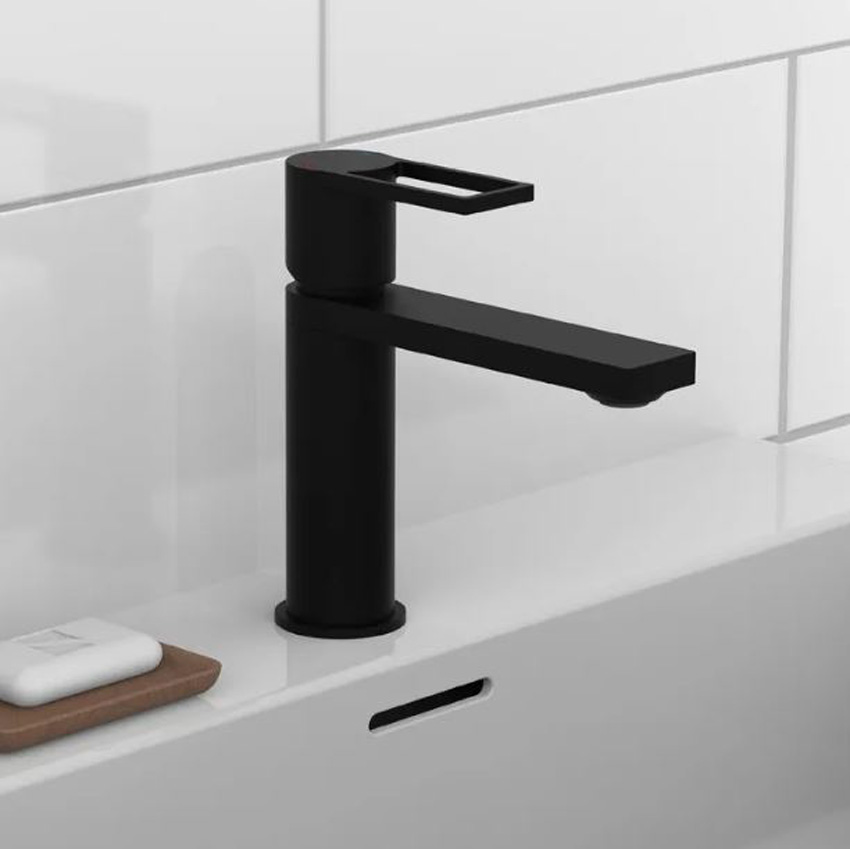 Robinet de lavabo Febe noir mat