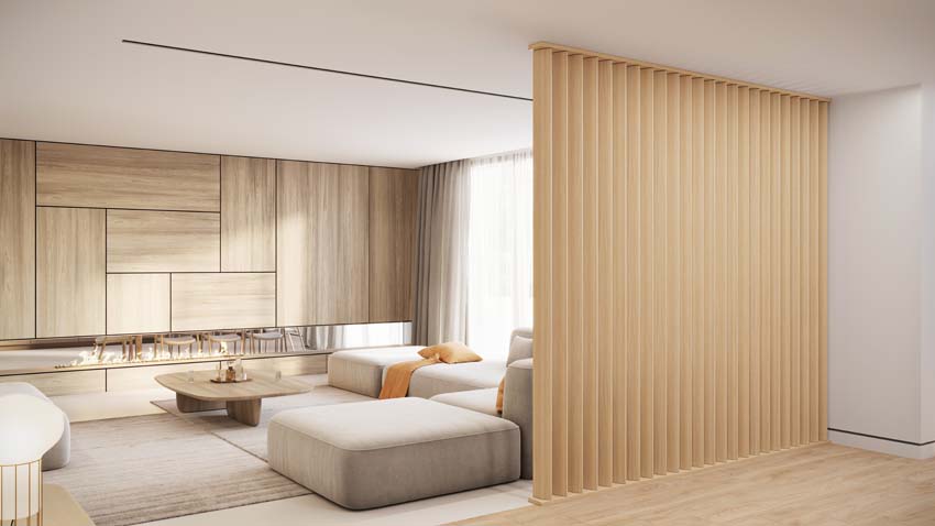 Roomdivider Line up Separo Maestro middenbruin 12x277x3,6cm
