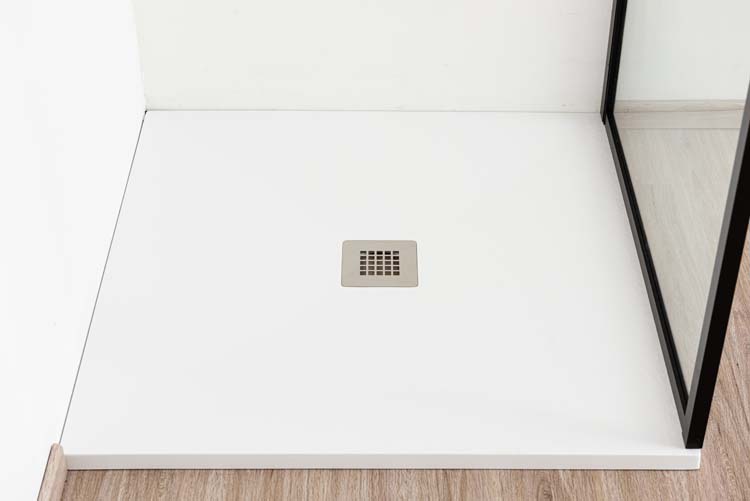 Douchewand Umi zwart profiel 90x200cm met stang