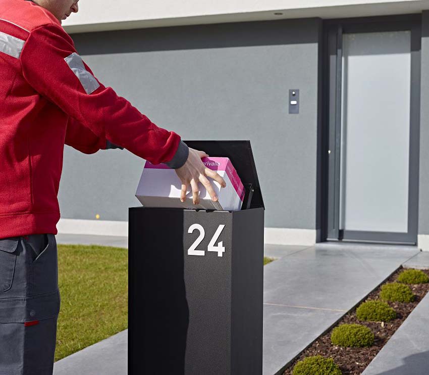 Pakketbrievenbus ONZO (eSafe) Dropbox Small Back antraciet