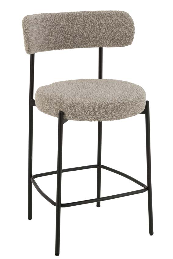 Chaise de bar Boucle gris