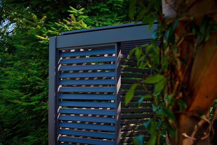 Panneau d'ambiance lamelles pour pergola anthracite 0,93x2,38m manuel