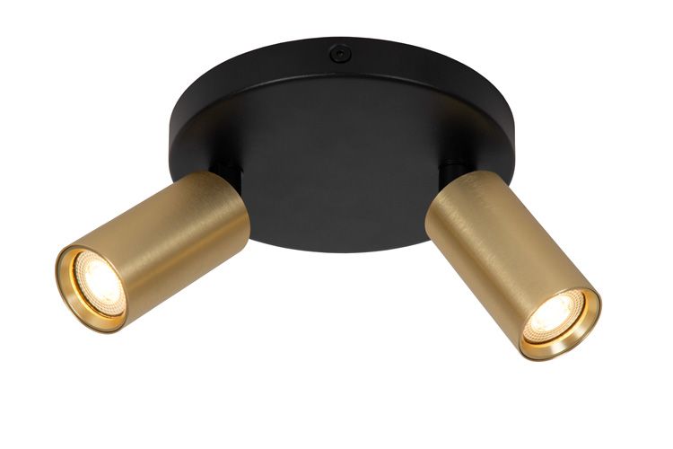 Spot plafond Zen - or mat / laiton - Ø15cm - 2xGU10