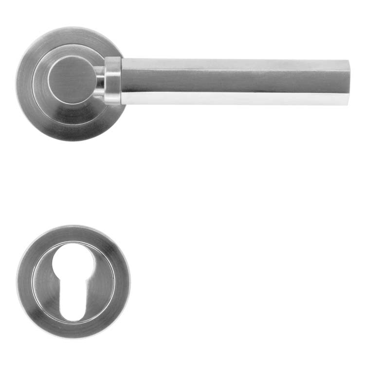 Deurkruk siracusa inox look cilinderrozet
