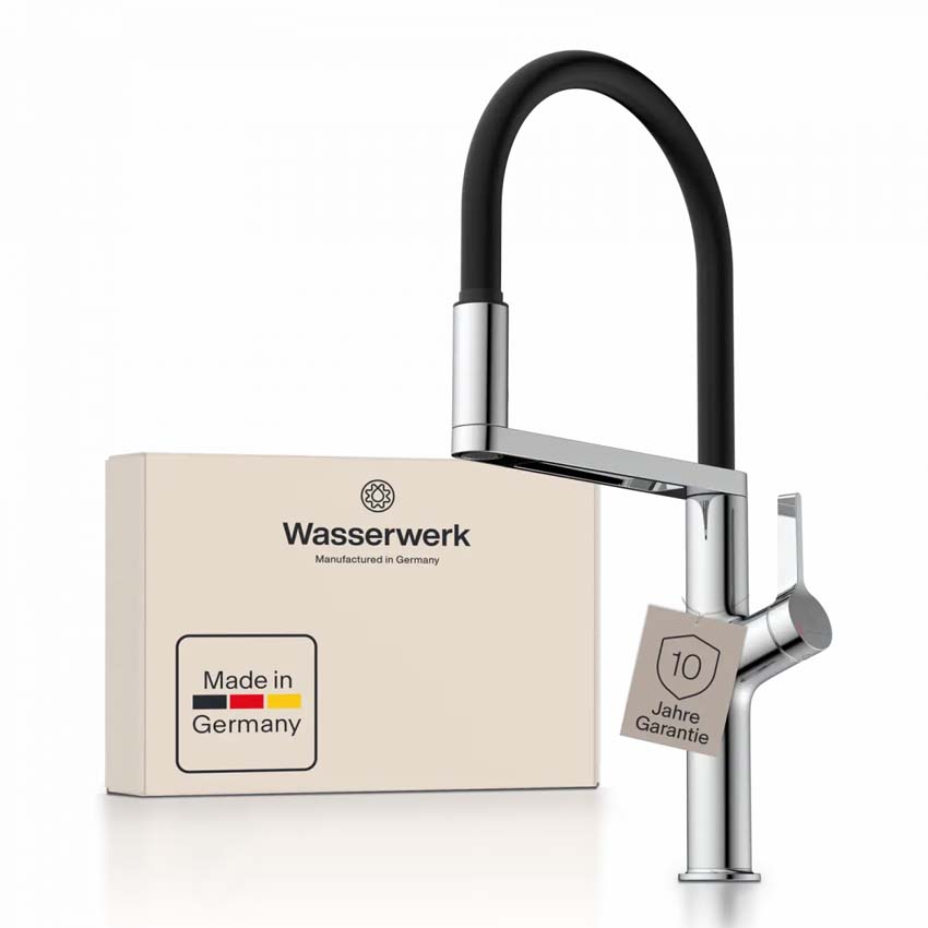 Keukenkraan Wasserwerk WK 2 chroom met uittrekbare uitloop