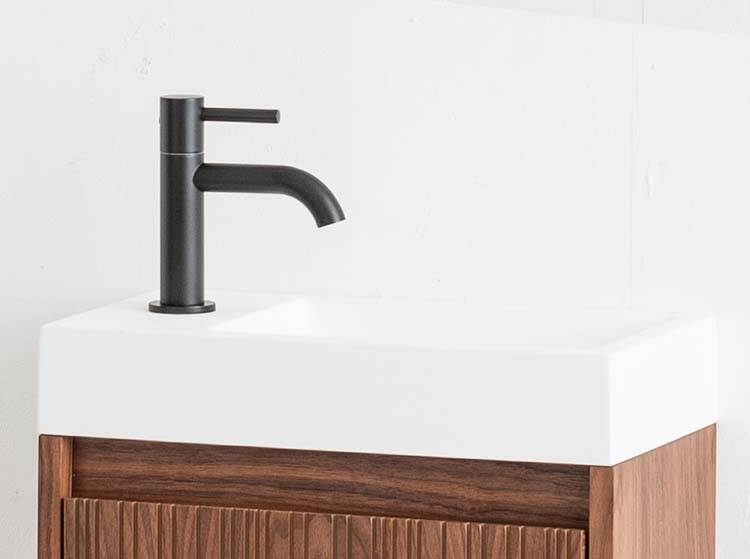 Koudwaterkraan Maddi mat zwart