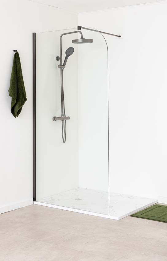 Douchewand Avery afgerond 107x200cm