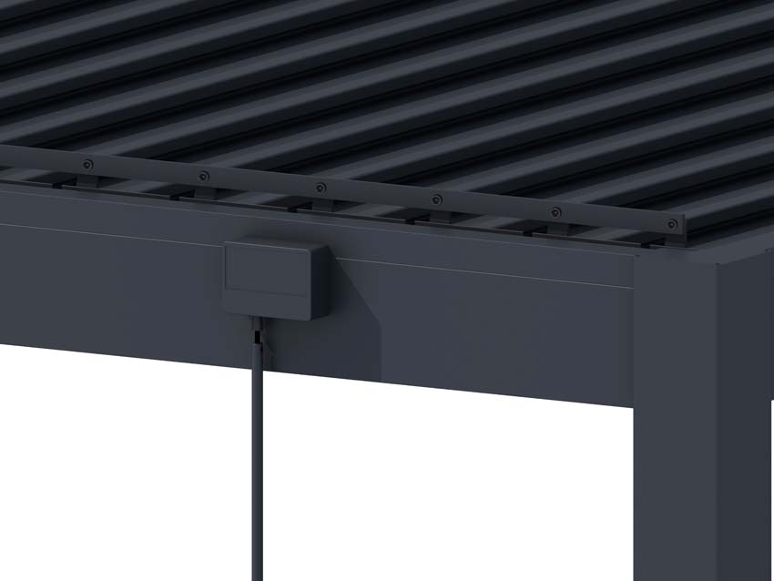 Pergola Olivia aluminium anthracite L400xL300xH250cm manuelle