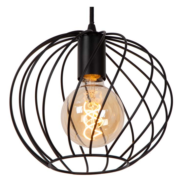 DANZA - Hanglamp - 3xE27 - Zwart