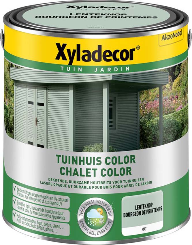 Houtbeits tuinhuis Xyladecor lente knop 2,5L