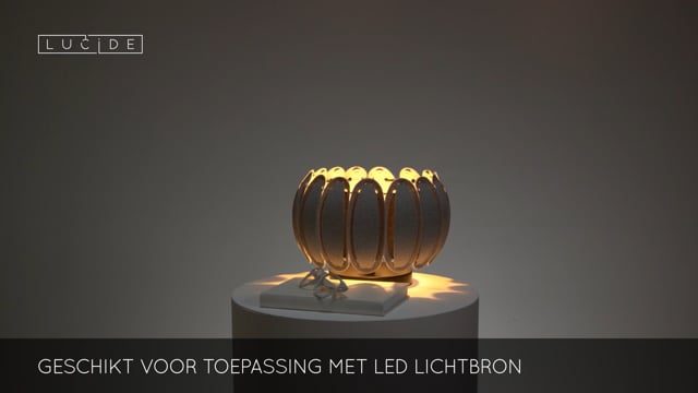 Lucide SPENCER - Lampe de table - Ø 30 cm - 1xE27 - Gris