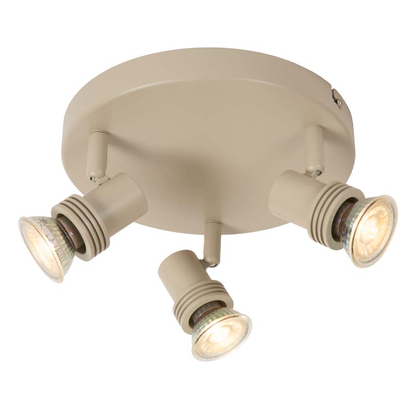 Lucide Kianti - Plafondspot - Ø15cm - 2xGU10 - Taupe