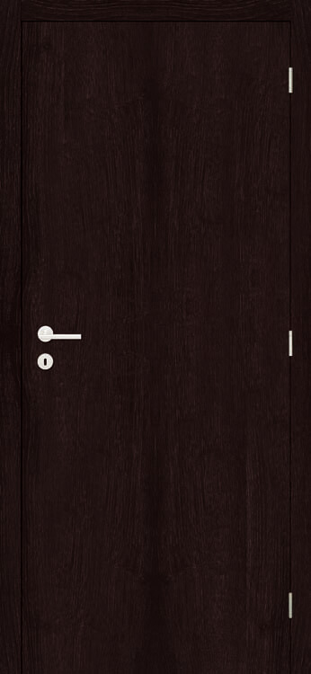 Porte intérieure complète Realwood Oak vertical chêne noir 201,5x73cm tubulaire réversible + châssis 16,5cm