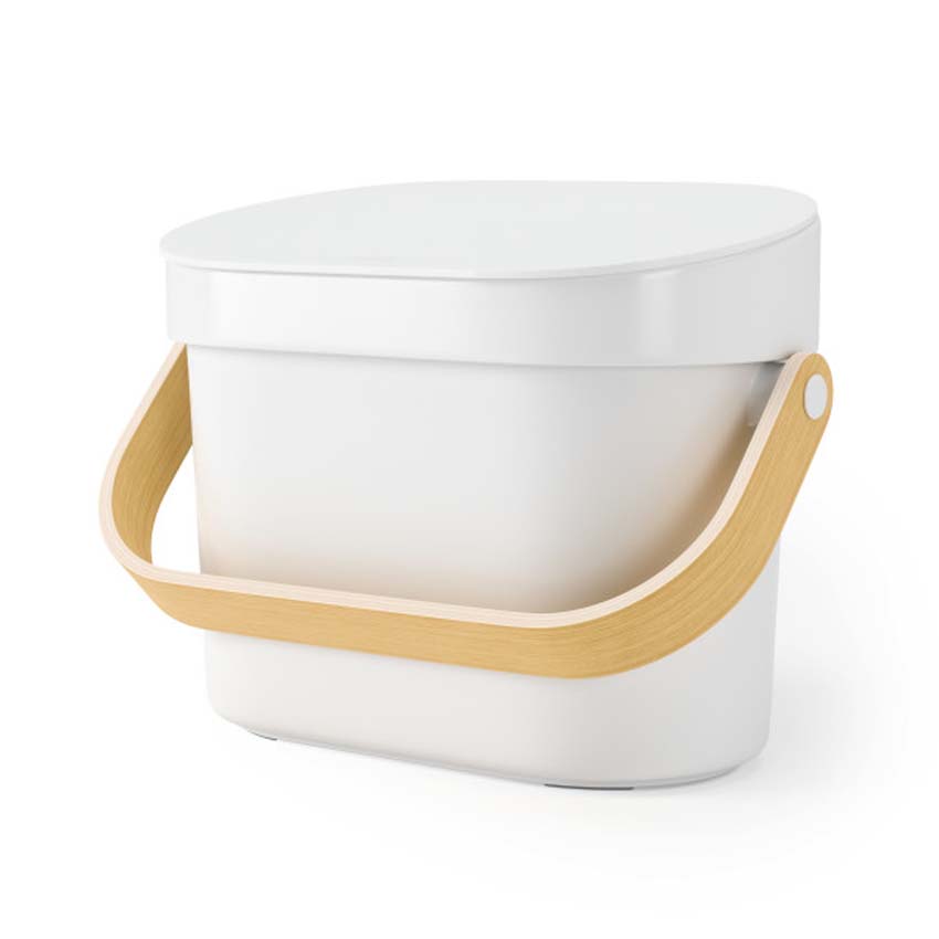 Afvalemmer Umbra Bellwood kunststof wit 4L