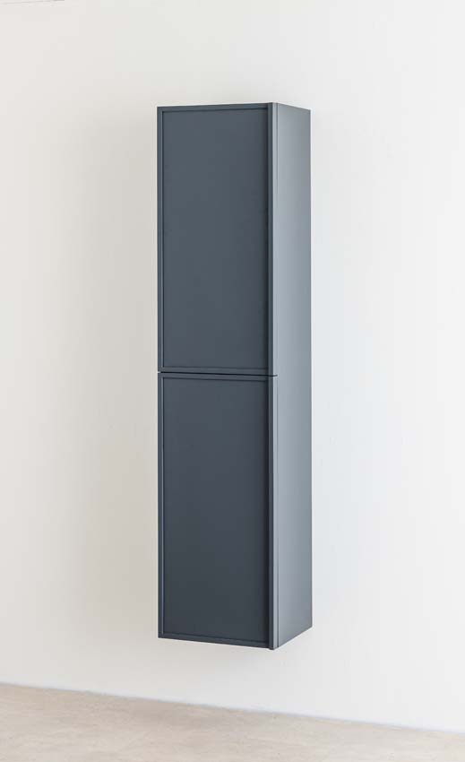 Badkamermeubel Fara antraciet staand met dubbele wastafel carrara 140cm