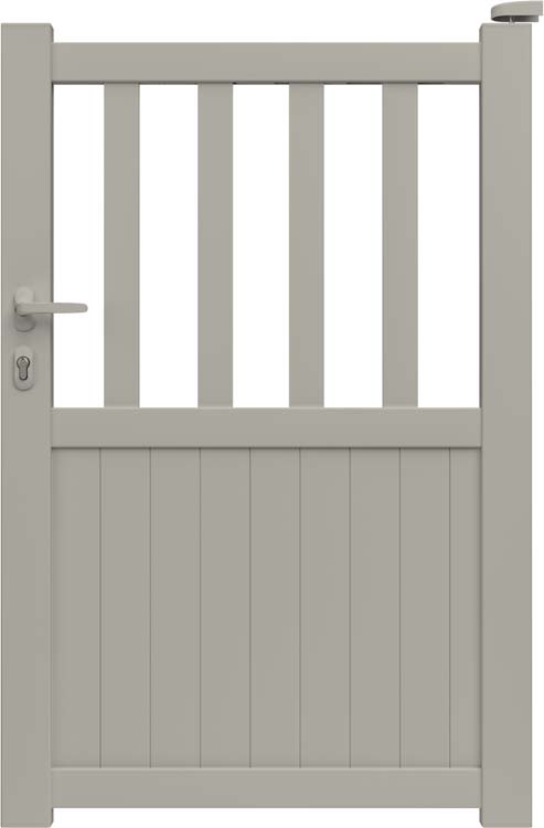 Portillon Cadiz alu gris soie sur mesure droit