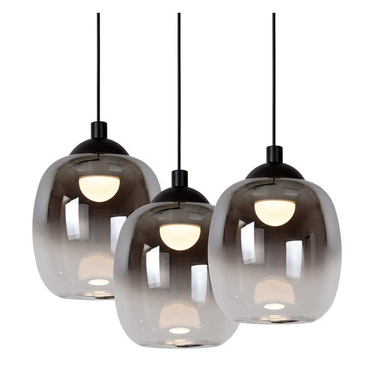 Suspension - noir - dimmable - LED 5x5,7W - 3000K