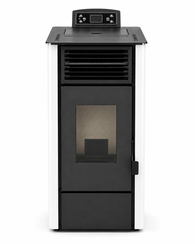 Pelletkachel Digi - 8kW - 160m³ - wit - 47,8x43,5x90,1cm