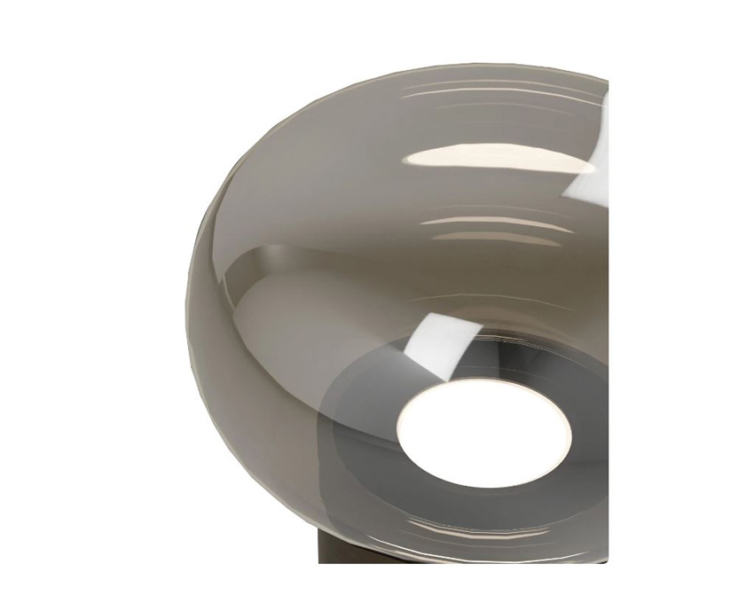 Tafellamp - brons/bruin - Ø15,5xH17cm - dimbaar - GU10 - 1x10W - touchbediening