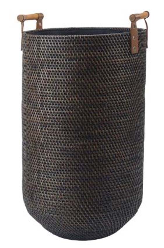 Panier de linge Aquanova rotin pecan 35x35x60cm