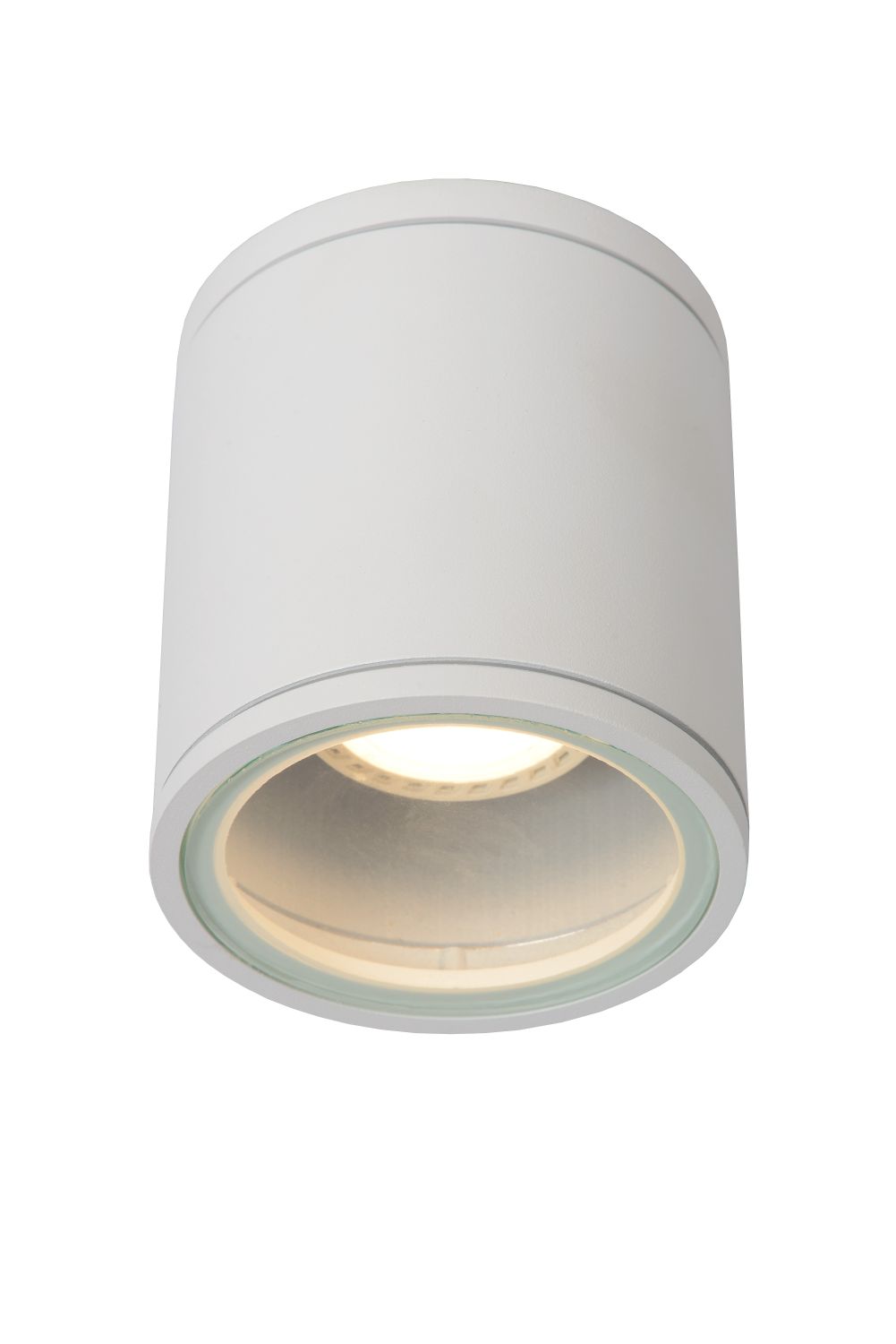 Plafonnier salle de bain - blanc - rond - GU10 - 50W - IP65