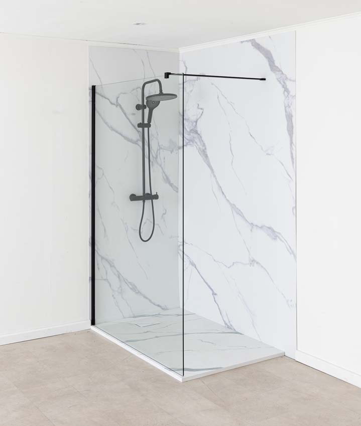 Douchepaneel Milo Slate SMC marmer wit 91,4x243,8cm