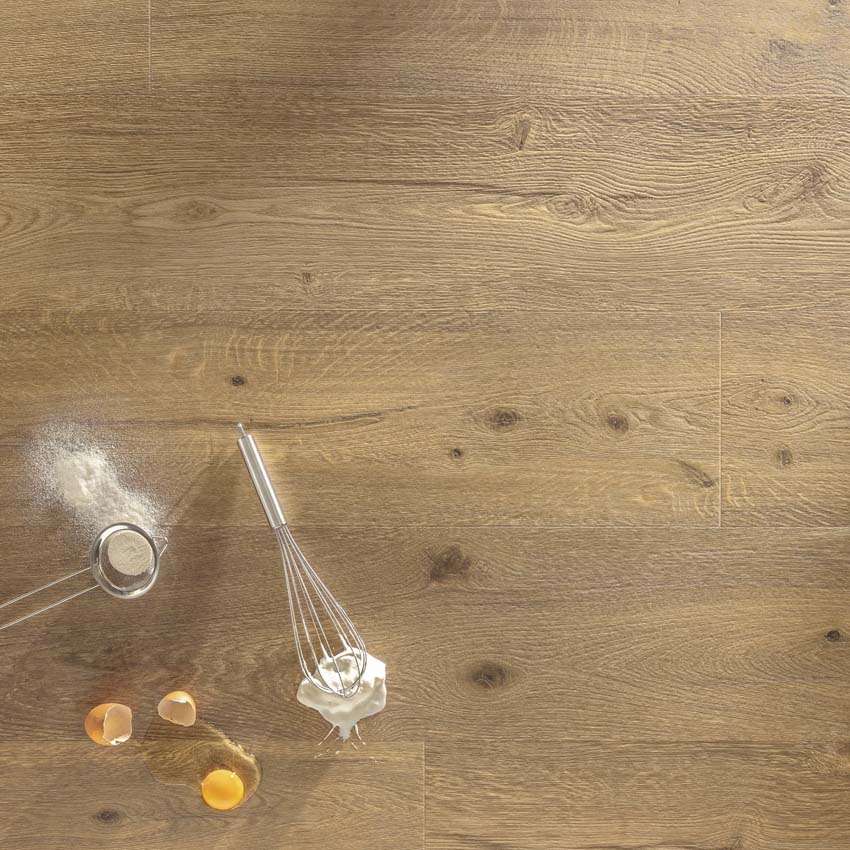 Sol vinyle Floorify Caramello planche 4,5mm chêne caramel 152,4x22,5cm