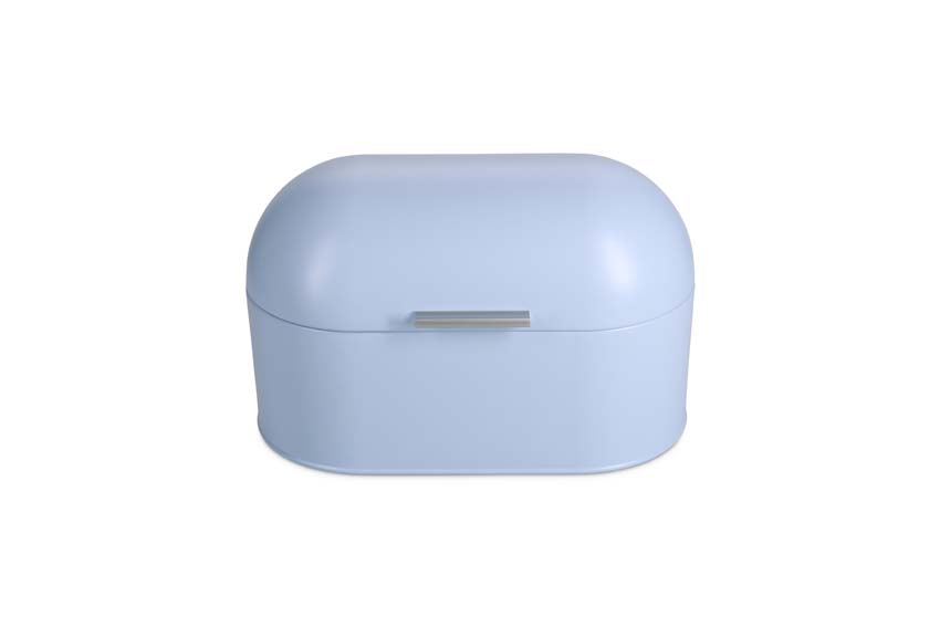 Broodtrommel metaal lichtblauw 33,5x18x21,5cm