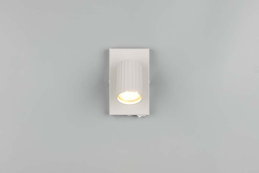 Applique murale - Gris - 9x15x14cm - Dimmable - GU10 - 1x10W
