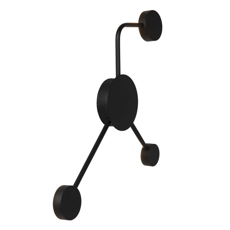 Wandlamp - LED - 3x10W 3000K - Zwart
