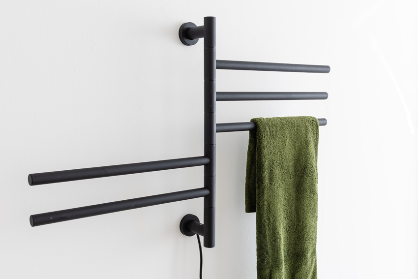 Handdoekradiator Dawn enkel 62,2x51,6cm zwart 80Watt