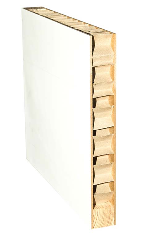 Complete schilderdeur honingraat 780mm vlak 211.5cm - Kast MDF 16.5cm