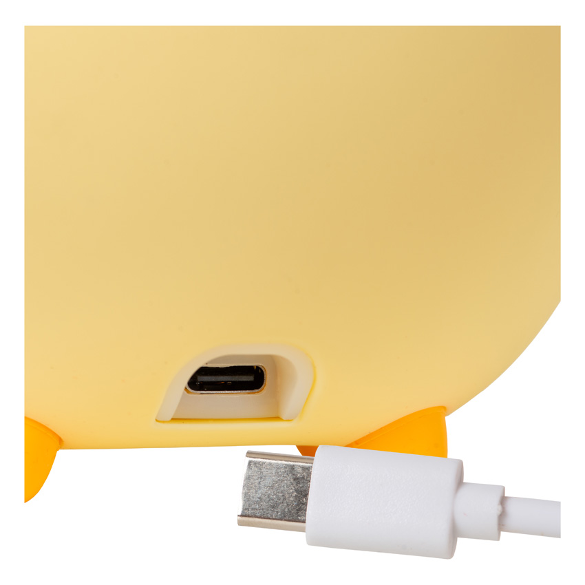 Oplaadbare Nachtlamp Kinderkamer - Accu/Batterij - LED 3 StepDimbaar - 1x1,5W 2100K - Met muziekfunctie - Geel