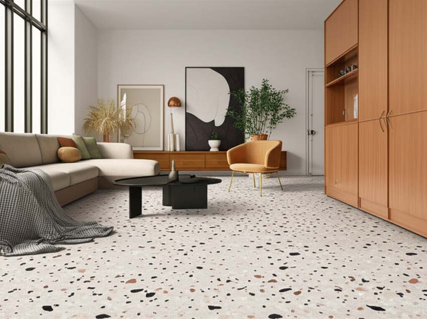 Carrelage de sol et mural Amigos terrazzo 60x60cm