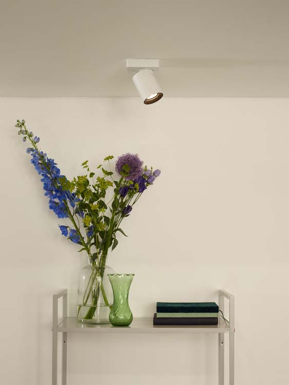 Plafondlamp - wit - 10x10x11,5cm - dimbaar - GU10 - 5W - 320lm - 2200K