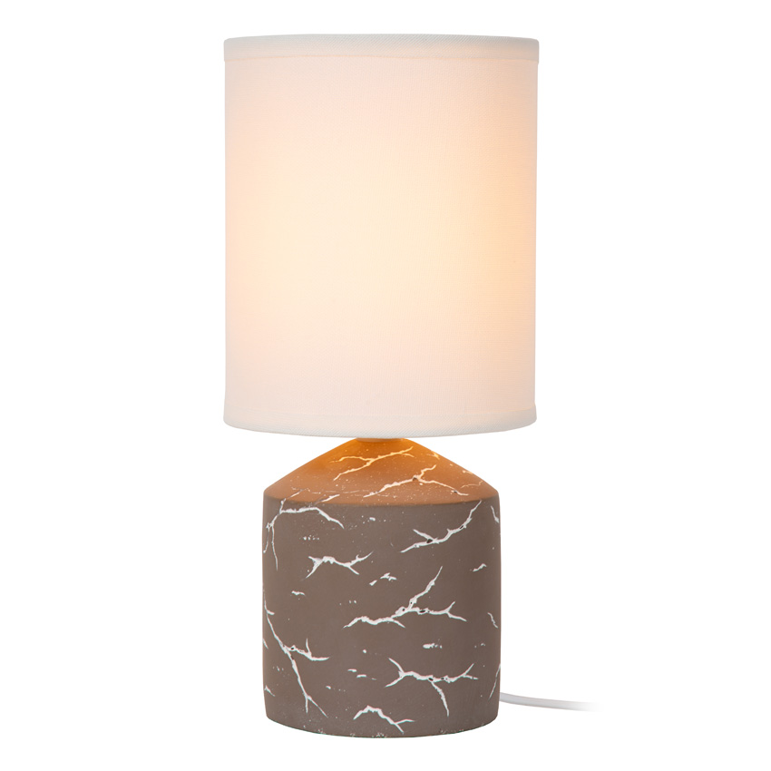 Lucide Essential Fran - Tafellamp - Ø13cm - 1xE14 - Taupe