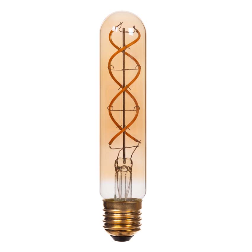 Lucide T32 - Filament lamp - Ø3,2cm - LED 3 StepDimbaar (Memory) - E27 - 1x4,9W 2200K - Amber