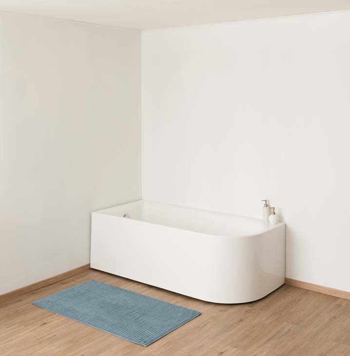 Hoekbad Hilde glanzend wit links 170x78cm